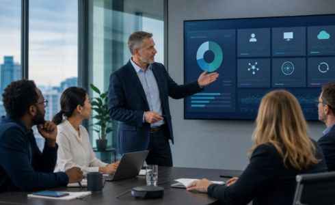 Enterprise IT and security leaders reviewing a cybersecurity assessment and remediation roadmap