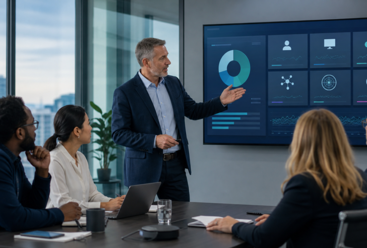 Enterprise IT and security leaders reviewing a cybersecurity assessment and remediation roadmap